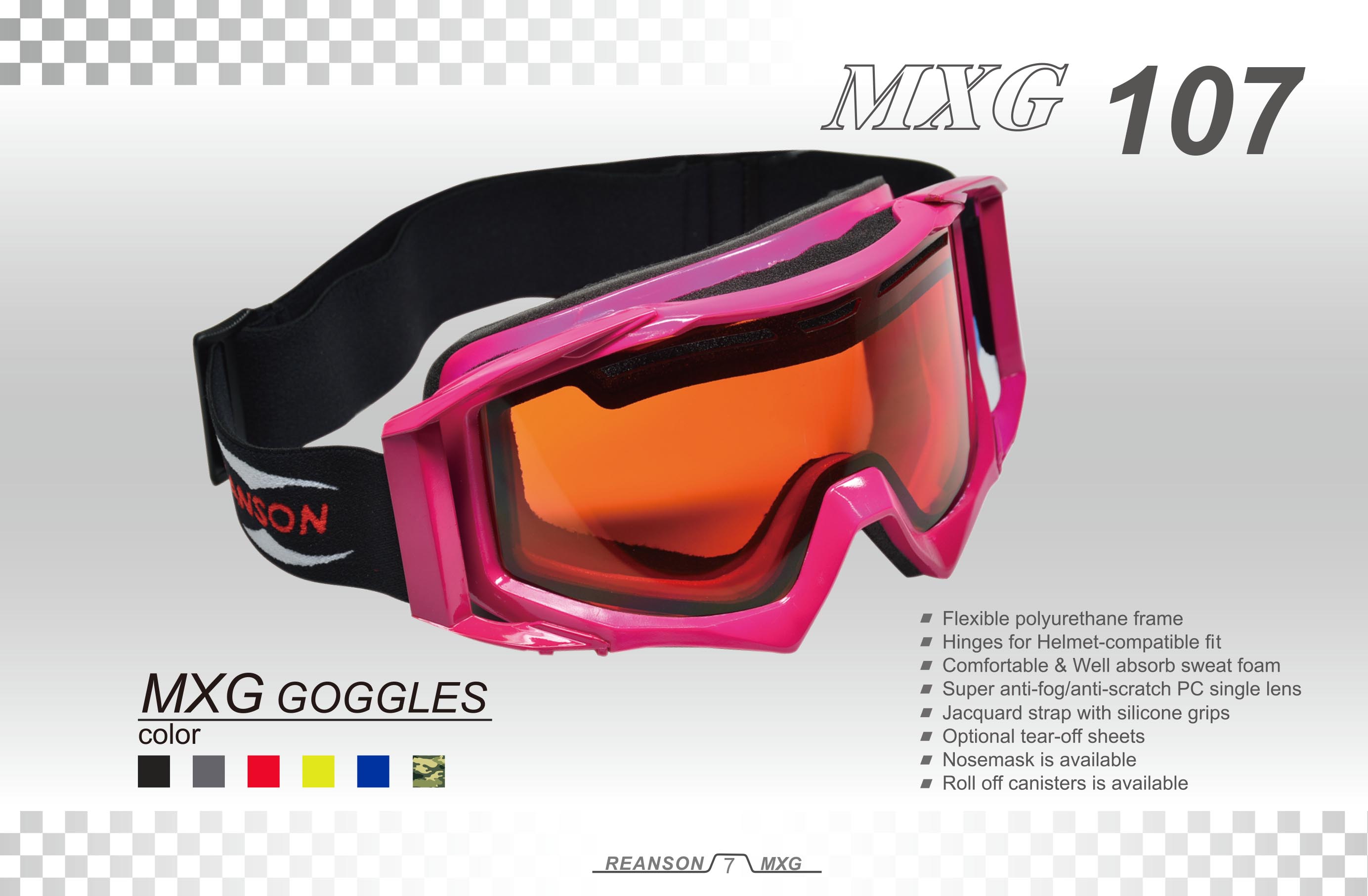 眼鏡の上のオートバイのゴーグル-MXG107